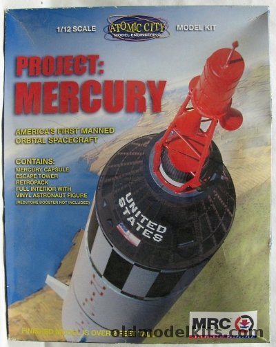 MRC 1/12 Project Mercury - America's First Manned Orbital Spacecraft, 62001 plastic model kit
